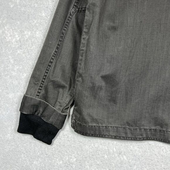 LRG Lifted Research Group Hooded Denim Anorak Jacket Men’s XL Full Zip Up Gray - Picture 11 of 13